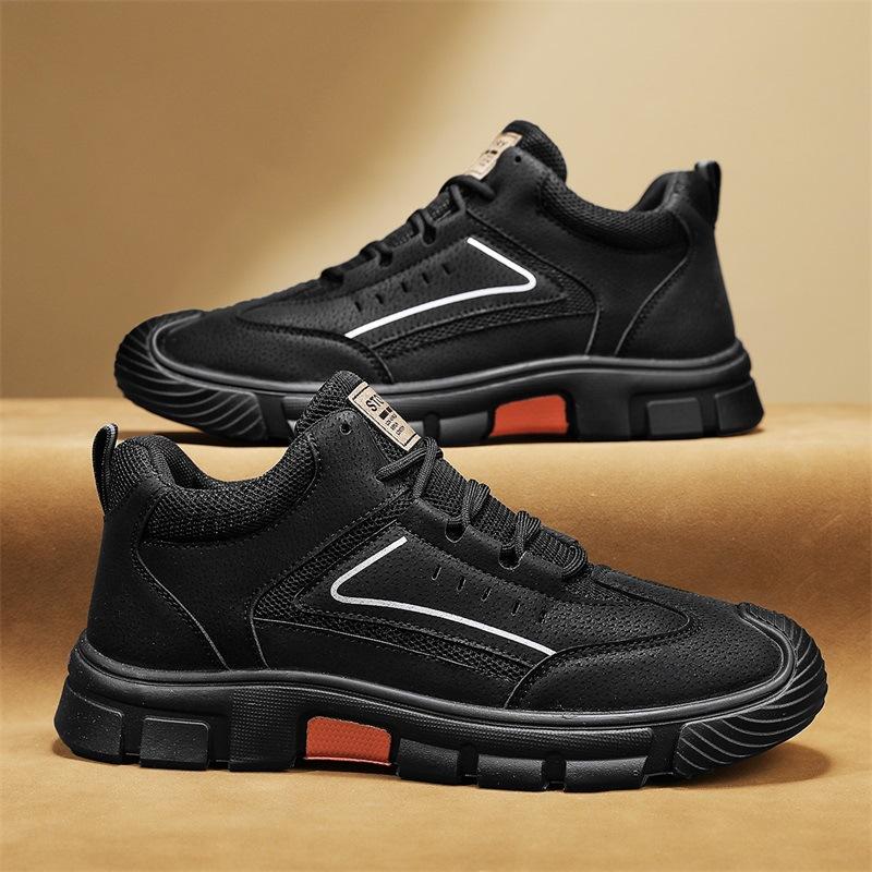 

Модные мужские кроссовки Модная повседневная обувь для мужчин Износостойкая походная обувь Новая рабочая защитная обувь для мужчин Zapatillas De Hombre 44 чёрный
