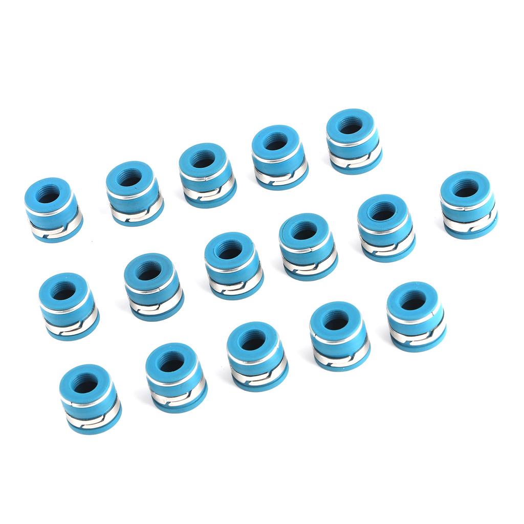 16pcs Valve Stem Oil Seals Set Fluororubber Excellent Sealing Parts Fit for GM SBC V8 Engine