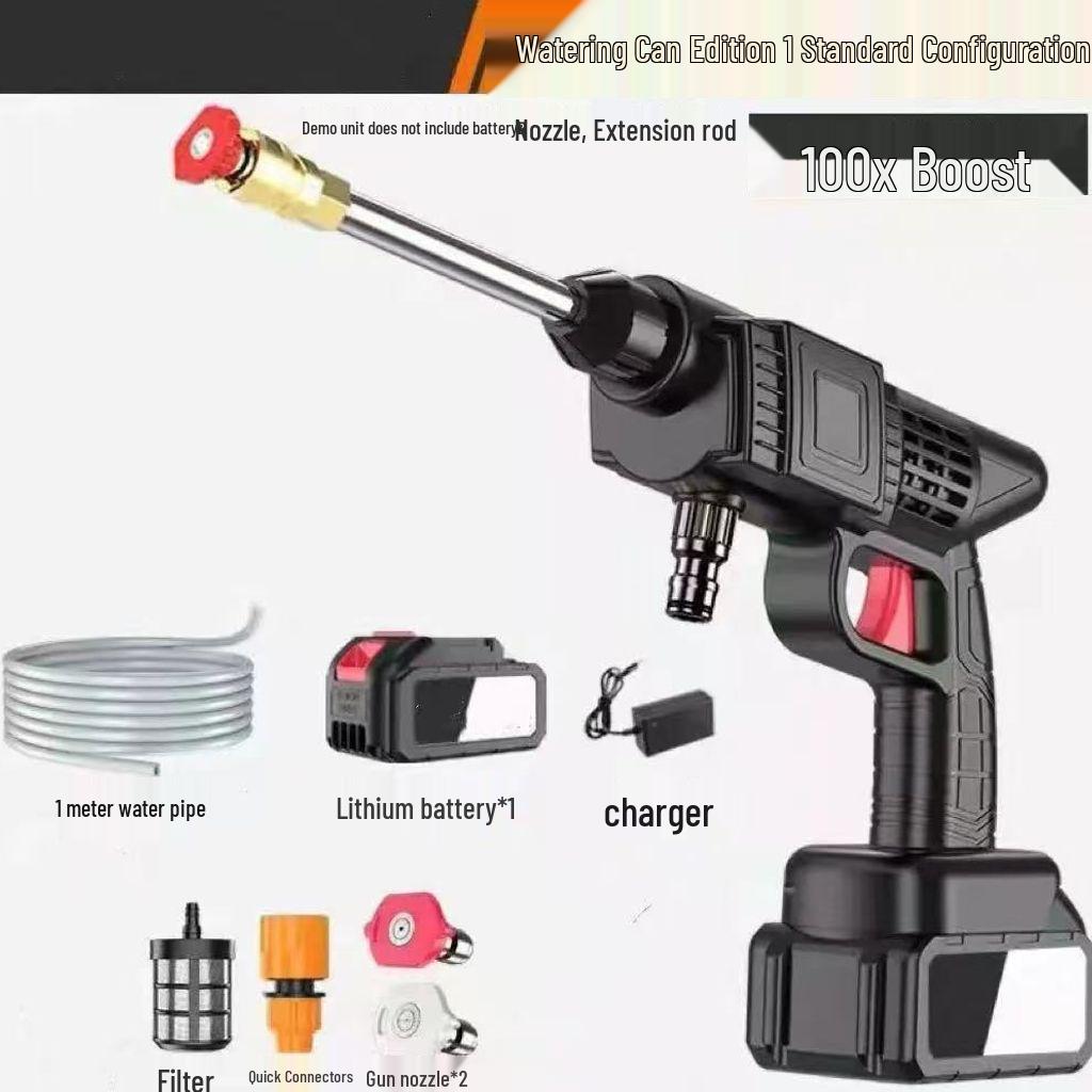 Portable High-Pressure Wireless Car Washer with Lithium Battery for Home Use