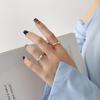 Ring Female Silver Creative Handmade Rings Irregular Wave Smooth Engagement Jewelry for Women  Adjustable Ring Silver Couple Ring
