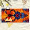 Butterfly and floral colorful patterns polyester microfiber beach towel is highly absorbent, suitable swimming and beach outings
