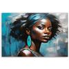 Canvas print, Woman Glamour Blue