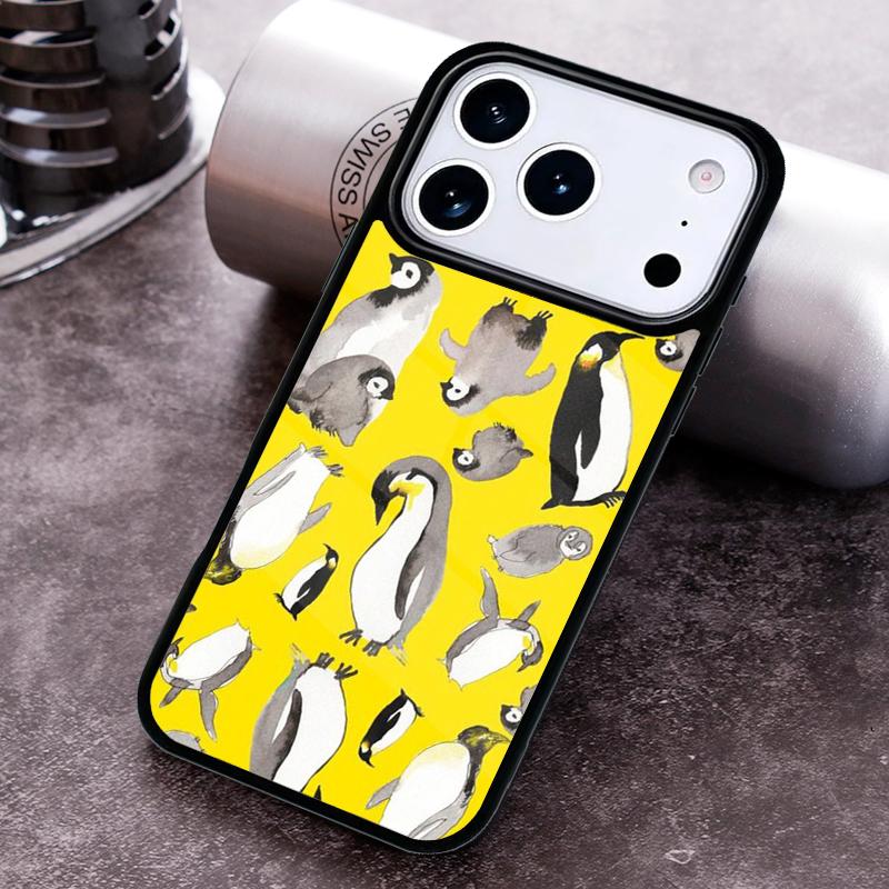 Cute Lovely Penguin soft Phone Case For iPhone 17 16 15 14 13 12 11 Pro Max Plus 17Air Soft Silicone Cover