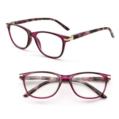 Stylish Reading Glasses for Large TR Blue Light Senior Glasses SS3064 [Soarea] Women, Frame, Material, Blocking, Lightweight, (Purple, 2.0