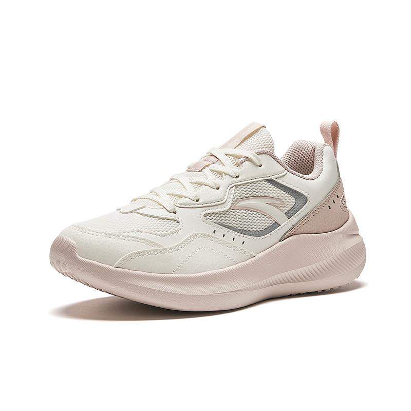 Anta Flying Dream Cushioning Abrasion Resistant Lightweight Low top Running Shoes Women's White Gray Silver Sneakers 922525536F-1