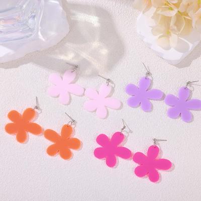 Diy Jewelry Accessories Cloth Iron Spray Paint Girl'S Heart Small Safflower Earrings Accessories Pendant Material