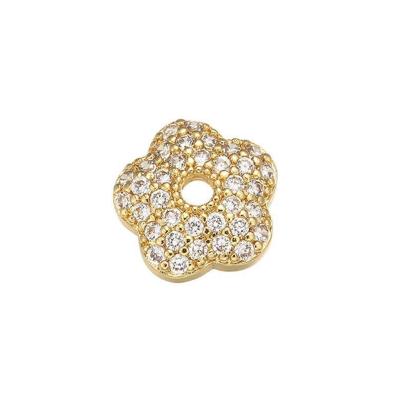 ZHUKOU 1 Piece 3x10mm Exquisite brass crystal bead cap for fashion handmade bracelet necklace earrings accessories model:VH12