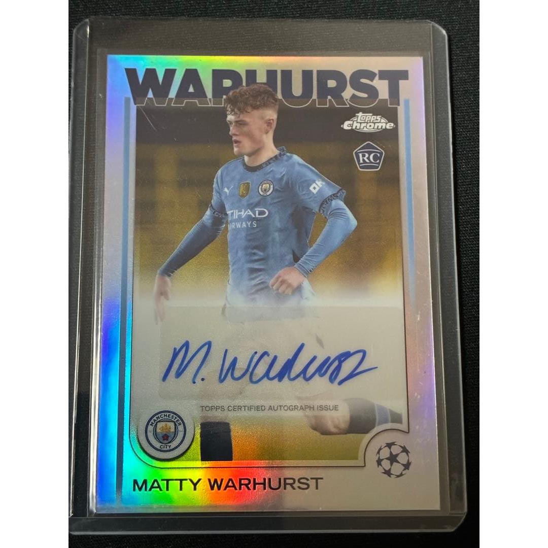 Used Matty Warhurst autograph card