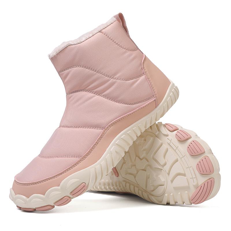 2024 Waterproof Velvet-Lined Snow Boots for Couples: Warm, Thick Cotton Casual Boots for Cold Weather