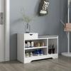 Furniture And Shoe Bench With 1 Drawer And 3 Compartments Capacity For 5 Pairs MDF 76.5L X 30D X 52H Cm