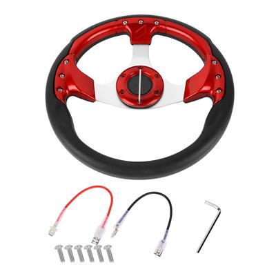 13in Car Steering Wheel Universal Auto Steering Wheel Modification for Most Sedans and SUVs Red
