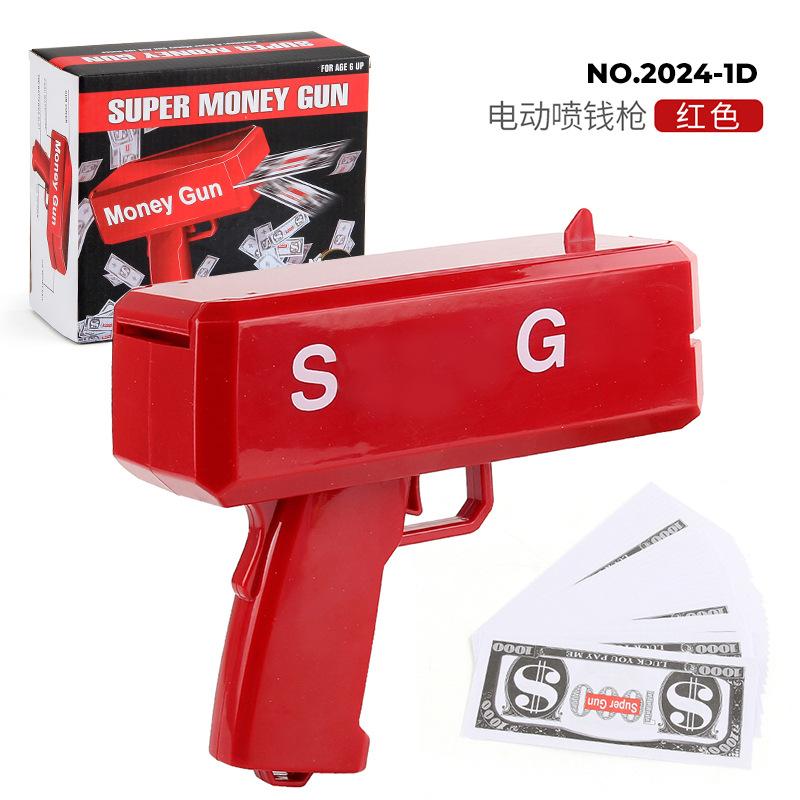 New Peculiar Squirt Money Gun Toy Money Gun Paper Money Squirt Money Gun Party Game Wedding Shooting Money Black Box
