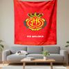 RCD Mallorca Football Club Crest Logo Wall Tapestry Red Gold Crown Emblem Fan Decor for Man Cave Bedroom Gift