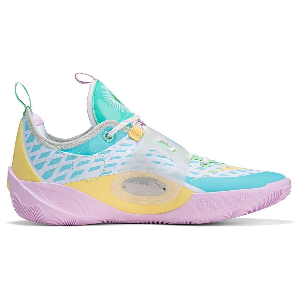 Li Ning Wade 808 2 Cushioning Slip Resistant Abrasion Resistant Low top Basketball Shoes Men's White Blue ABPT017-1