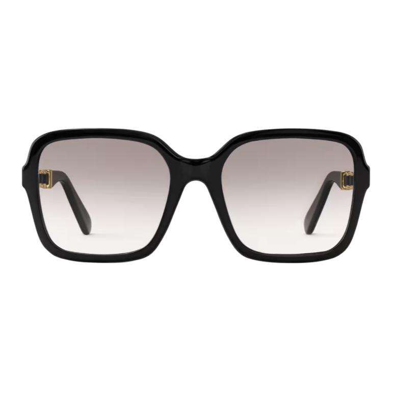 

Louis Vuitton Full Frame Design Square Acetate Metal Leather Sunglasses Women sunglasses Black Z2648E F,Black