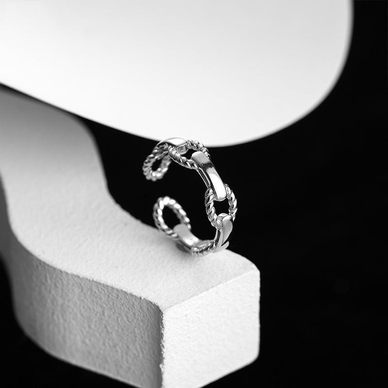 Twisted Chain Ring: Trendy Korean Style Women s Open Ring