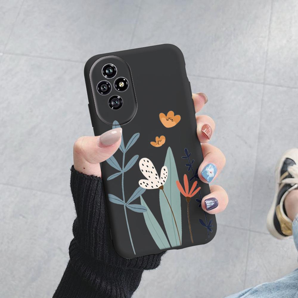 Leopard Plant Rose Pattern Phone Case For Honor 200 Lite Daisy Love Heart Shockproof Soft Cover For Honor 200 Pro Smart Silicone