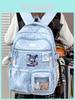 Cute Starry Pattern Girls Backpack With Nylon For School And Teens