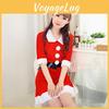 Stunning Women Santa Claus Christmas Costume Comfortable Fit With Flexible Sizing