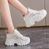 Breathable Mesh Platform Sneakers Women Spring Summer Thick Bottom Vulcanize Shoes Ladies Lace-Up Non-Slip Casual Shoes