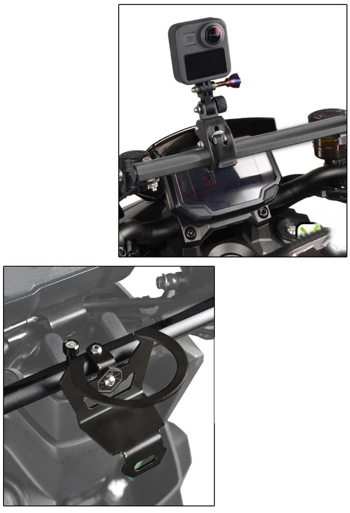 Motorcycle Clamp Bar Smartphone Holder for Kawasaki Ninja Ninja and Z250 400, 250, Z400, (Gold)