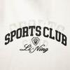 Li Ning Sports Lifestyle Series Casual Letter Print Round Neck Long Sleeve T-Shirt Women T-Shirt Off-White Dark-Red AHSV010-3