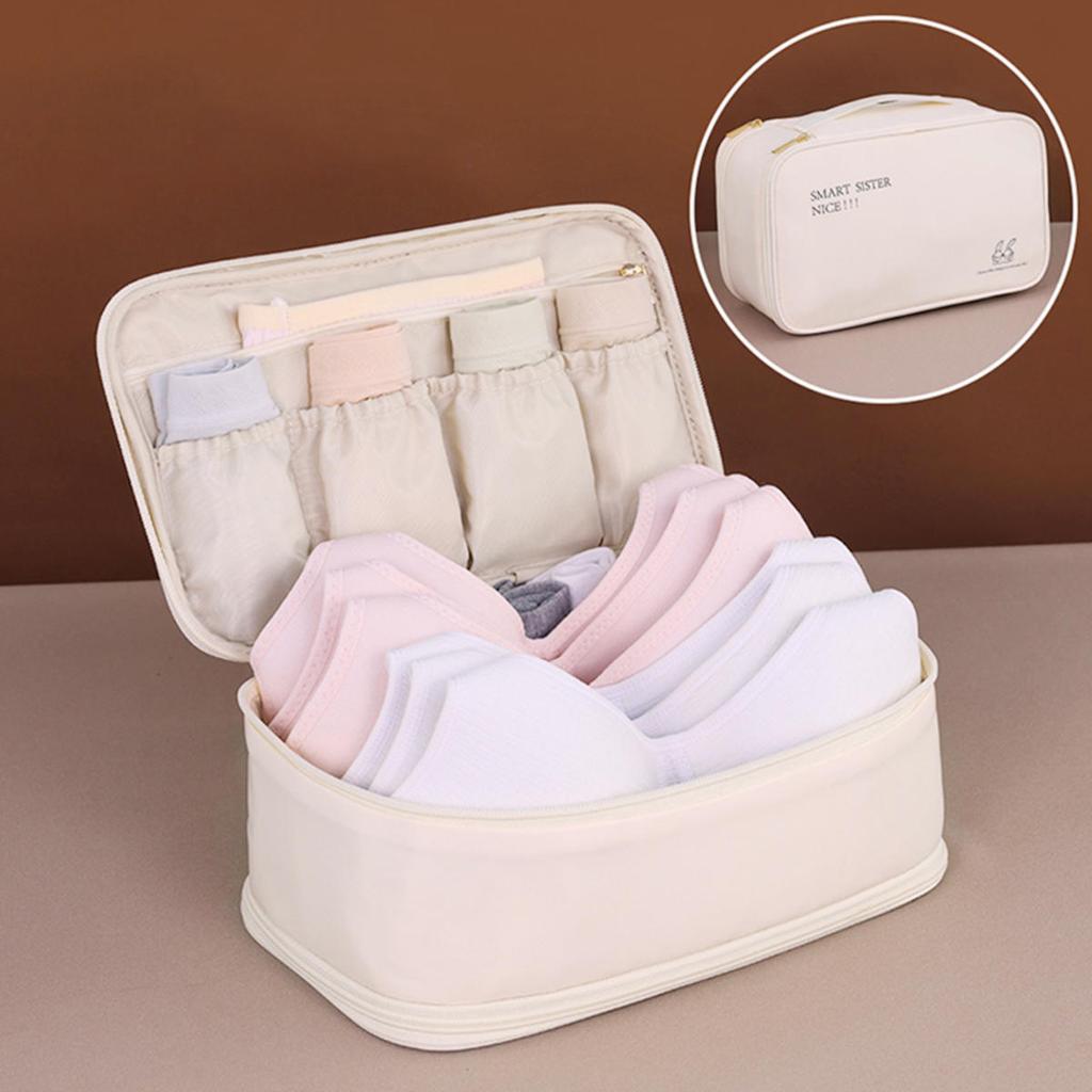 Travel Storage Bag Portable Underwear Pantyhose  Socks Organizing Pouch  Double Layer Large Capacity Luggage Bag Travel Essentials