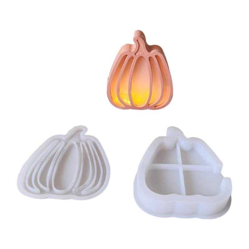 Hollowed Pumpkins Silicone Candle Mold For Making Candle Halloween Decoration Easy Demolding Silicone Mold Baking Tool