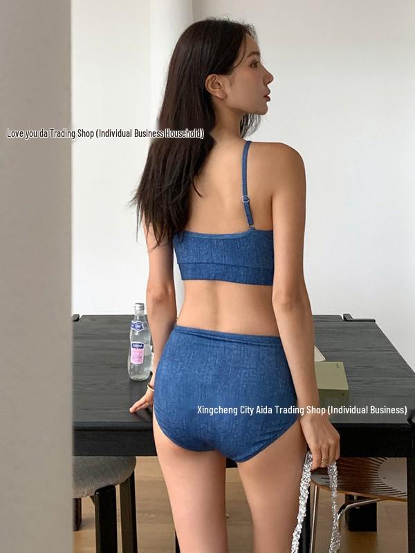 Korean Cutout Halter Bikini - Sexy Two-Piece Triangle Swimwear