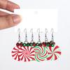 Colorful Sequin Acrylic Christmas Tree Drop Earring Set for Women Trendy Xmas Candy Bells Statement Earring Party Jewelry Gifts