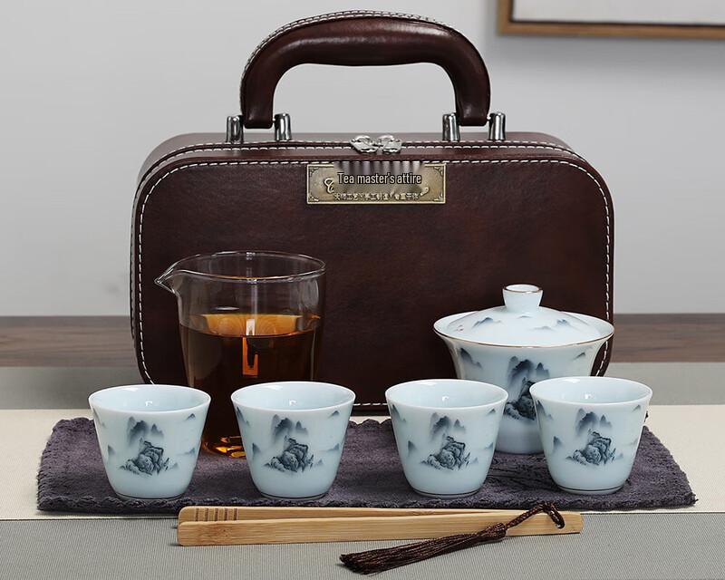 Mutton-Fat Jade White Porcelain Kung Fu Tea Set