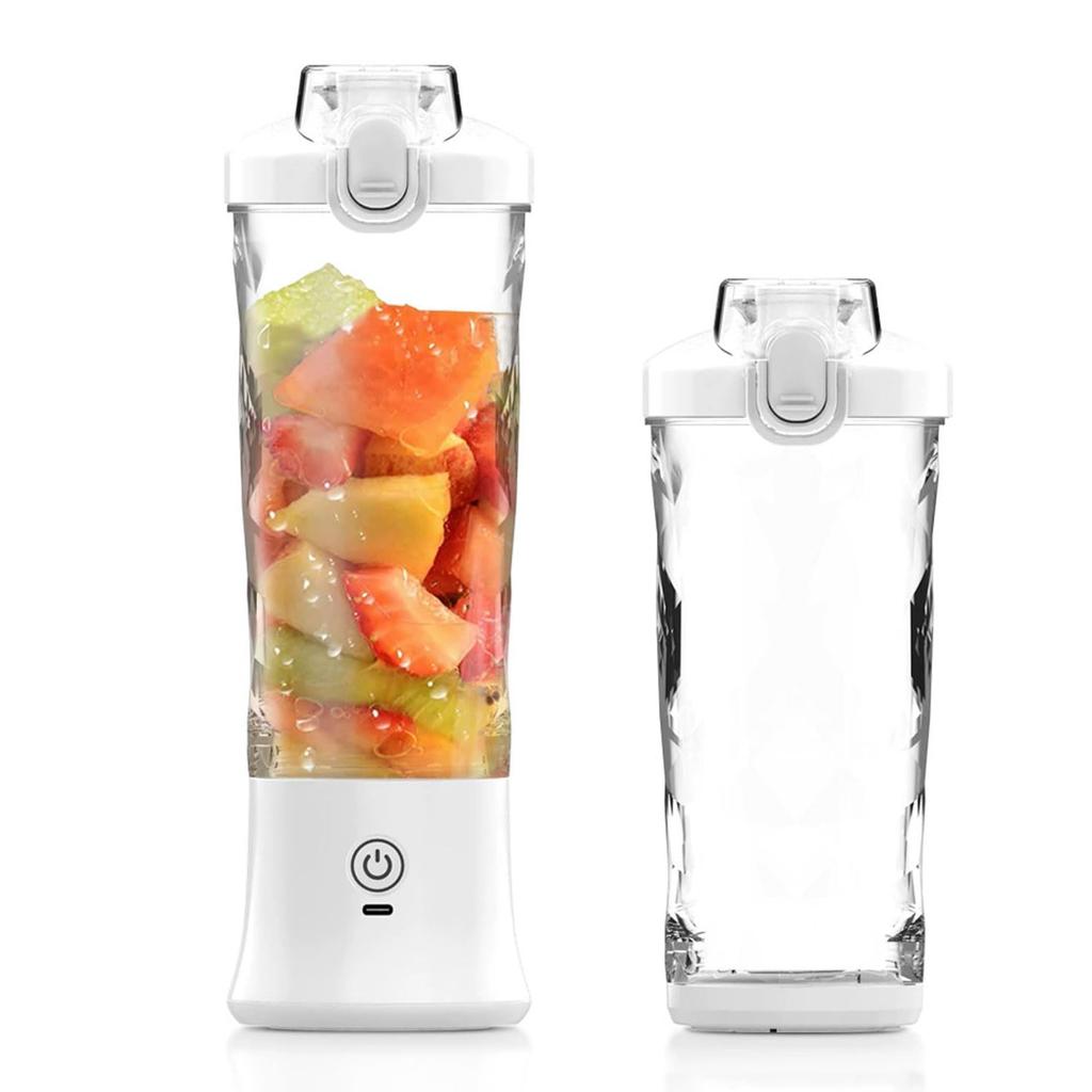 Portable Blender, USB Electric Blender Mini Portable Juicer with Stainless Steel Blades for Blending Mixed Fruits and Vegetables, 600ml