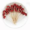 100 pezzi di perle per matrimonio, spiedini monouso in bambù, bastoncini per cocktail di frutta, cibo, buffet, snack, forchette, forniture per matrimoni, compleanno