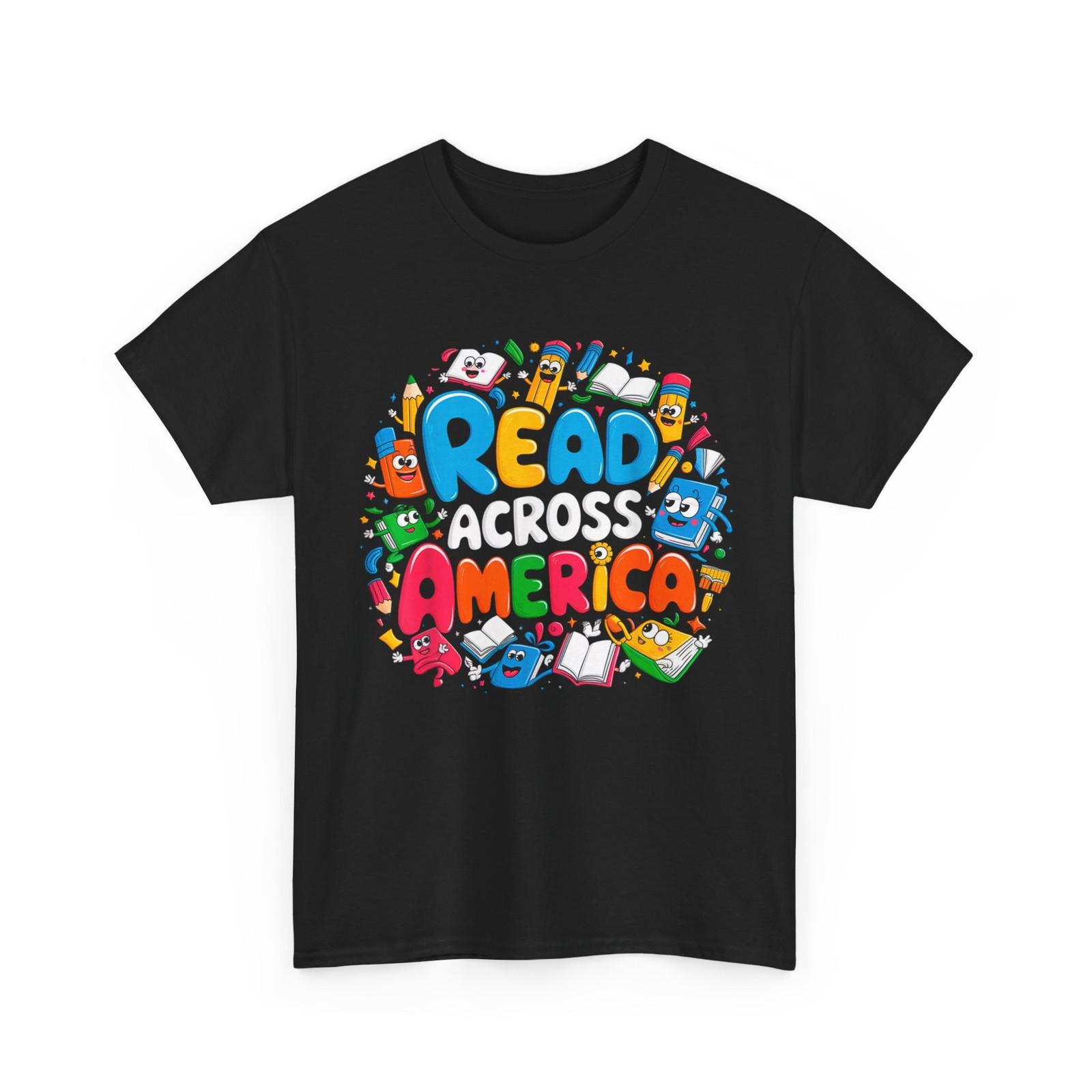 Reads Across T-Shirt, America Reading Books Lovers Reader T-Shirt XXXXL