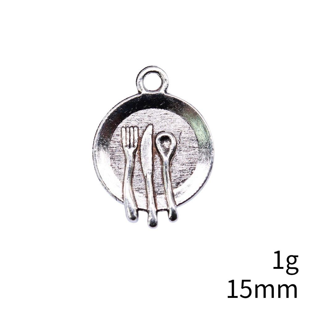 Christmas Decorations Charms For Bracelet Tableware Fork Spoon Charms Pendant Art Supplies Pendant