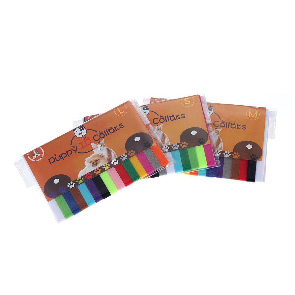 15PCS Puppy Newborn Pets Identify Collars Adjustable Nylon Small Dog Collars Kitten Necklace Whelping Puppy Collars Pet Supplies