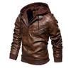 Men's Hooded PU Leather Jacket & Coat Set - Autumn/Winter 2022