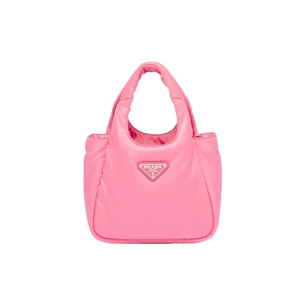 

Prada Re-Nylon Enamel Triangle Logo Magnetic Closure Fabric Tote Bag Women Tote Bags Pink 1BA359_RCCJ_F0638_V_OVM Basic Set (Bag+Dust Bag)