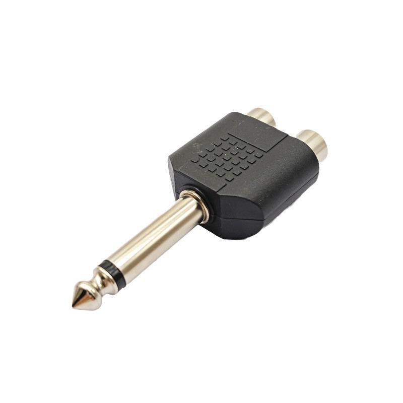 6.35/6.5 Mm Dual Lotus Male-to-Female Audio Splitter Adapter
