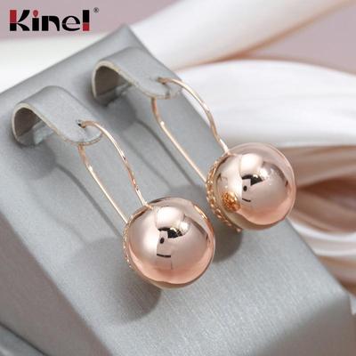 Dámske módne náušnice Kinel Rose Gold Ball
