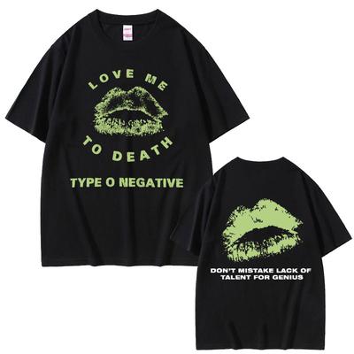 Rock Band Type O Negative 1996 Love Me To Death Graphic T Shirts Mens Vintage Metal Tshirts Male Gothic Oversized Streetwear
