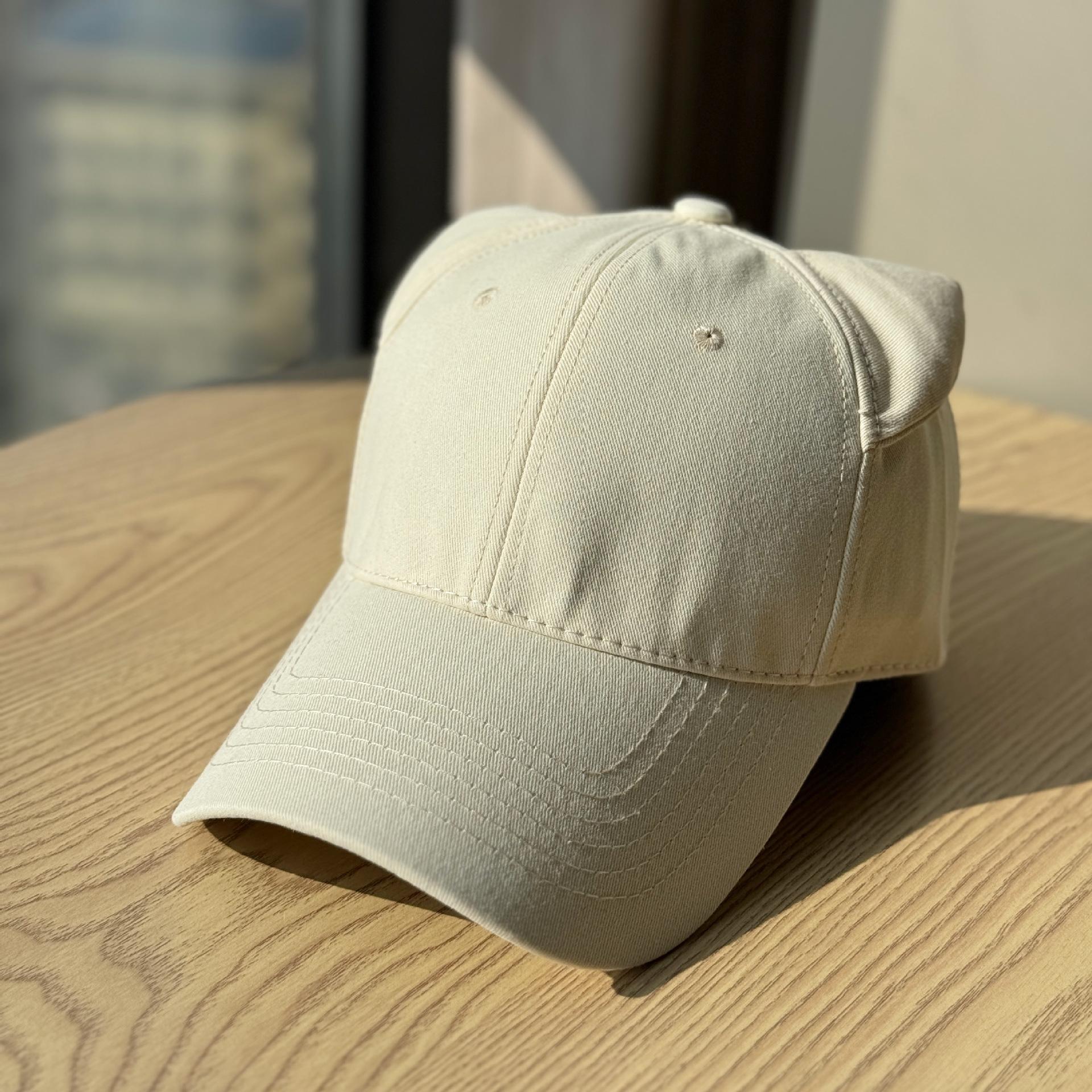 

2026New pure cotton versatile sun-shading cat ear duckbill cap, hard-brimmed baseball cap, student sun protection outdoor hat Adult54-60Adjustable бежевый
