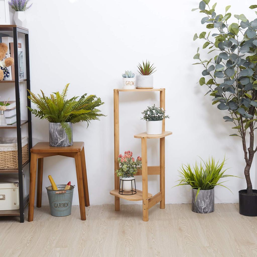 UNHO Flower 3 Bamboo Flower Flower Pot Flower Rack Stand, Tier, Stand, Stand, Indoor/Outdoor, Stylish, Flowers, Houseplants, Vases, Stand, 3D,