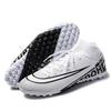 2025 Blue Socks Style Mid Men Football Boots Outdoor Football Field Boots Men Soccer Cleats Anti-slip Training Sneakers