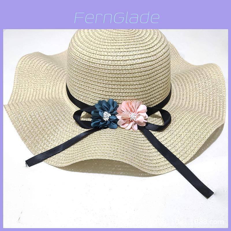 Summer Straw Hat With Wide Brim Sun Protection For Women Beach Travel