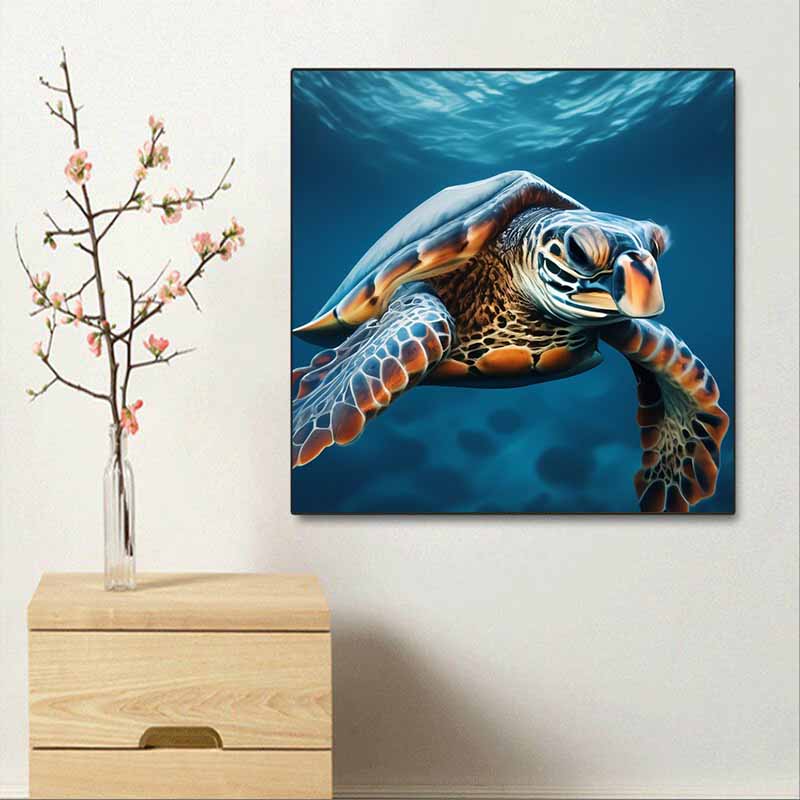 New Arrival 5D DIY Full Circle Diamond Painting "Turtle" Embroidery Cross Stitch Home Decor Gift