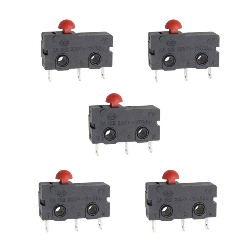 Limit Control Microswitch Assembly, KW11 KW12 Contact Button Unit with Black Housing and 5A 125V 250V Rating Body