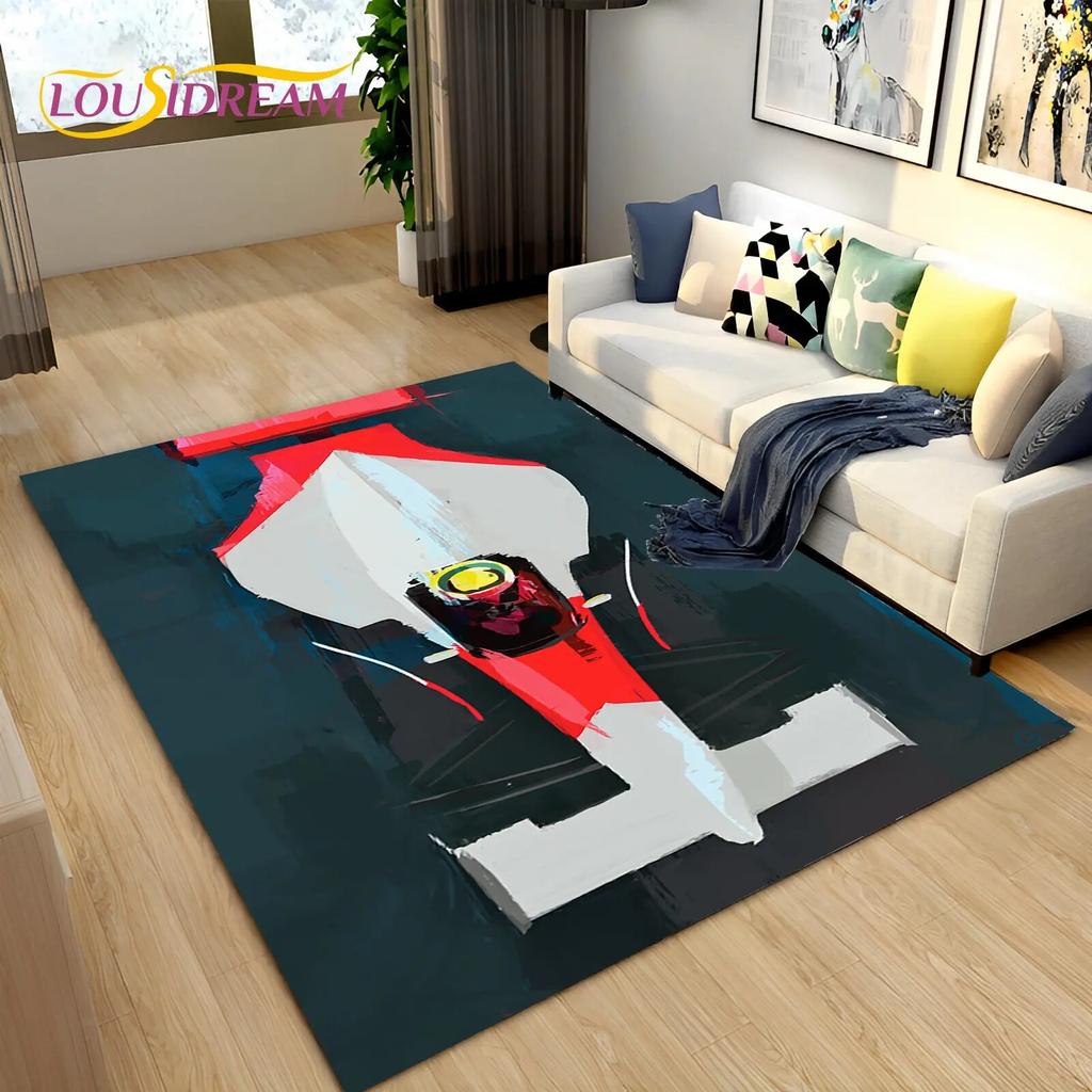 3D Racing Sports Car Soft Area Rug Large,Carpet Rug for Home Living Room Bedroom Sofa Doormat Decor,Kid Play Non-slip Floor Mat