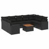 VidaXL Garden Lounge Set with Cushions 10 Pcs, Patio Sofas, Patio Furniture Set, Outdoor Furniture, Black 3256594