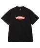 Casual Metallic Oval Logo Short Sleeve Black X-girl Tee, Women's,